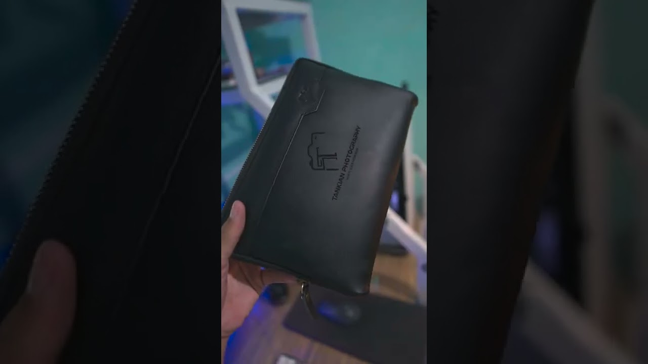 Tas tangan pria kulit asli bisa custom nama