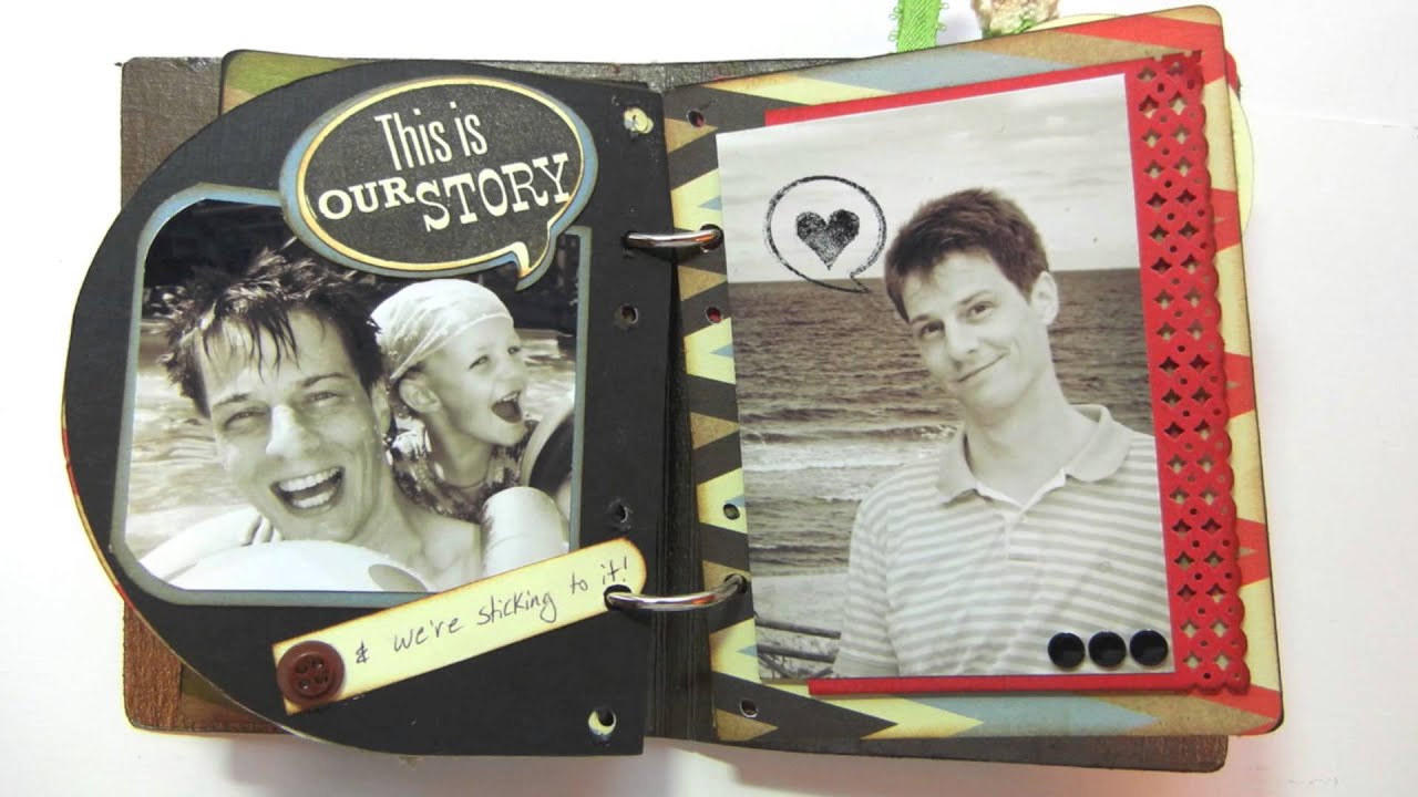 Family Album ft Cricut Mini Books paper mache