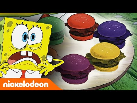 SpongeBob | Nickelodeon Arabia | سبونج بوب | فطائر كرابي ملونة