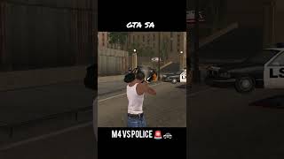 M4 Vs Police 🚨🚓 Epic Moment 🤯🤯 #gta #shorts