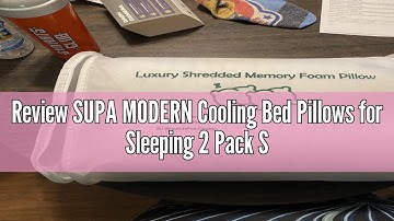Review SUPA MODERN Cooling Bed Pillows for Sleeping 2 Pack Shredded Memory Foam Pillows Adjustable C