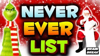 🎄 Christmas To-Do Checklist📝 ✅  | Never Have I Ever | Brain Break | Just Dance