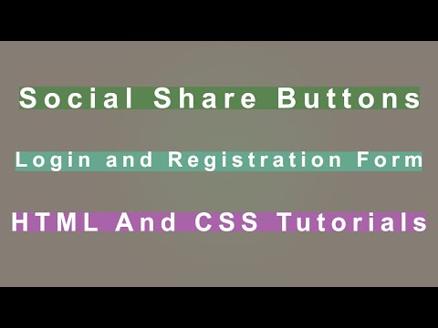 Social Buttons Login & Registration Subscribe Contact Form Timeline Navigation Menu Design Tutorials