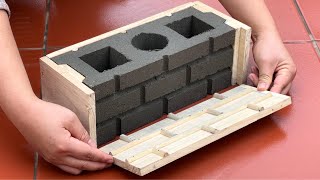 Cement brick molding project - From a wooden mold I can make many bricks at home