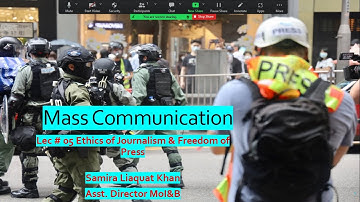 Mass Communication ll Lec # 05 ll Ethics of Journalism ll #CSS & #pms  PMS