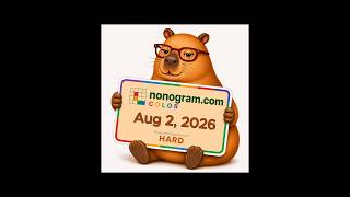 Color Nonogram.com Daily Puzzle (Aug 2, 2026) — Hard #colornonogram #nonogram #dailypuzzle