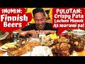 TRYING FINNISH BEERS!!! PULUTAN: CRISPY PATA, LECHON MANOK , ETC!!! Filipino Food. Mukbang!!!