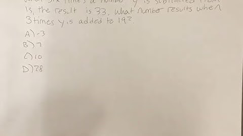 When six times a number y is subtracted from 15, the result is 33. What number results when 3 times