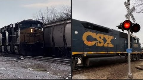 Several CSX trains and switching at multiple industries in Decatur, AL 1-21-2023