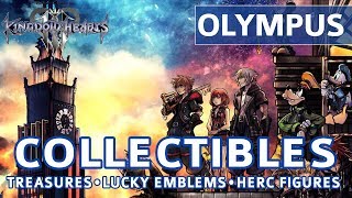 Kingdom Hearts 3 - Olympus All Collectible Locations (Lucky Emblems & Treasures)