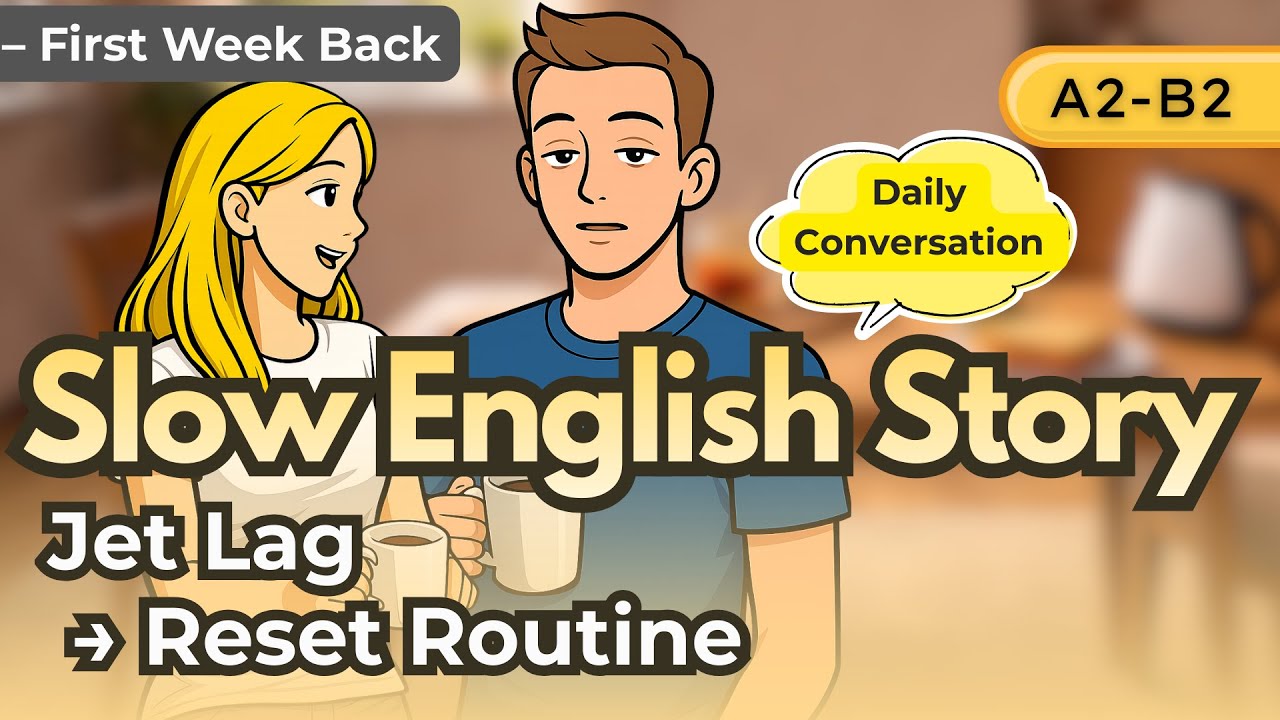 First Week Back｜Jet Lag & Resetting Routine｜Slow English Story｜Lily & Noah