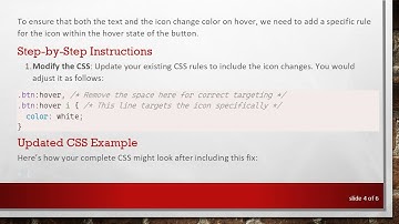 Fix Your Bootstrap Button: Ensure the Icon Color Changes on Hover with CSS