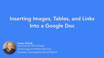Inserting Images, Tables, and Links Into a Google Doc