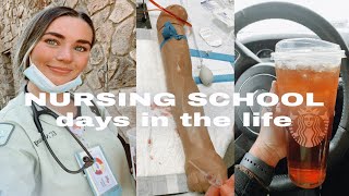 NURSING SCHOOL VLOG | days in the life of a nursing student, IV insertion, patho, pharm & acute