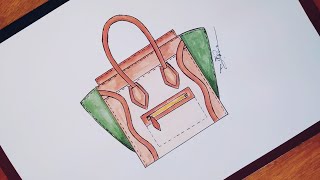 تعلم رسم حقيبة من Céline خطوة بخطوة | Comment dessiner un sac Céline