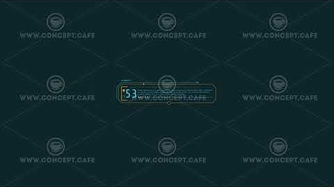 Animated HUD infographic element virtual frame with data.