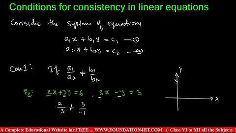 Conditions for consistency in linear equations