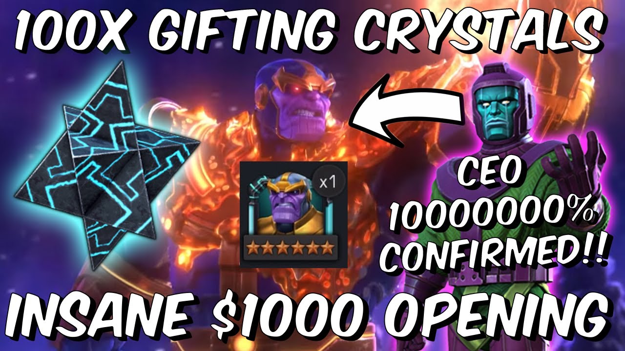 $1,000 Greater Gifting Crystal Opening 2020 - INSANE LUCK CEO 1000000% - Marvel Contest of Champions