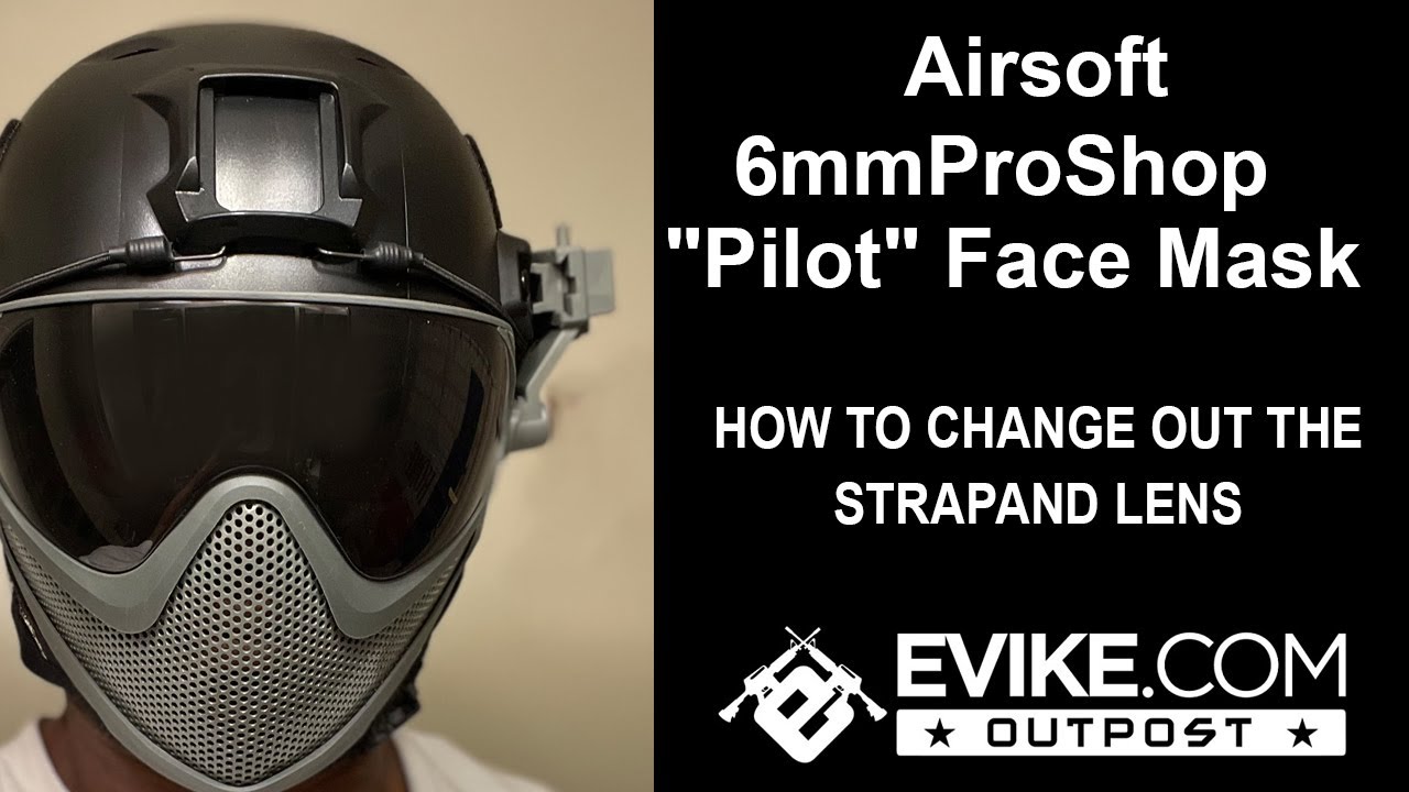 Pilot Mask from Evike/ How to change out the lens and strap