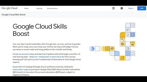CloudSkillsBoost public profile creation and courses offered by Google Cloud