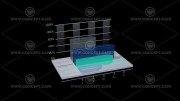 3D Infographic Element with Alpha Channel