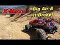 Traxxas X-Maxx Big Air & First Break!  1/5 Electric Brushless 8S monster truck, better than Outcast?