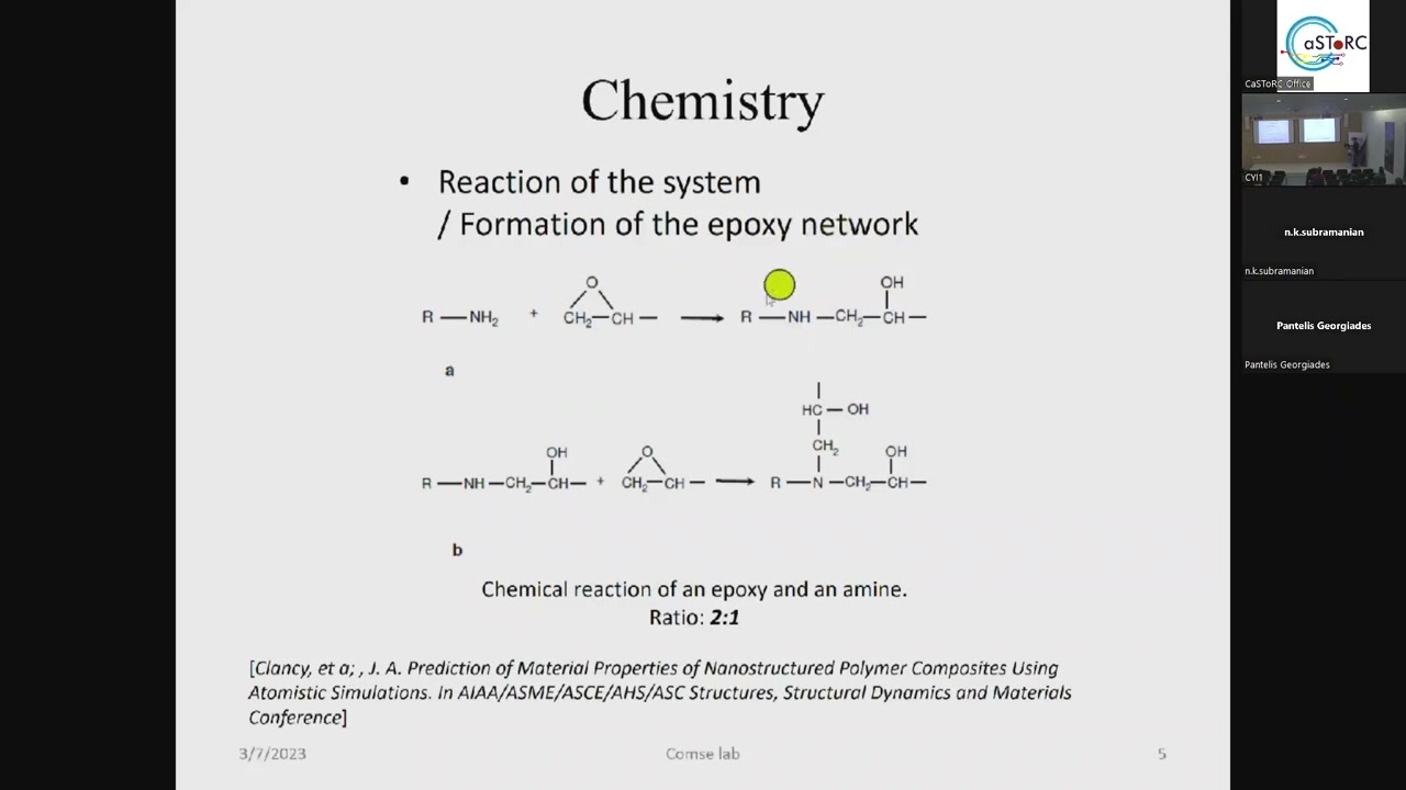 Molecular Simulations of Epoxy Networks and Nanocomposites by Dr Spyros Kallivokas