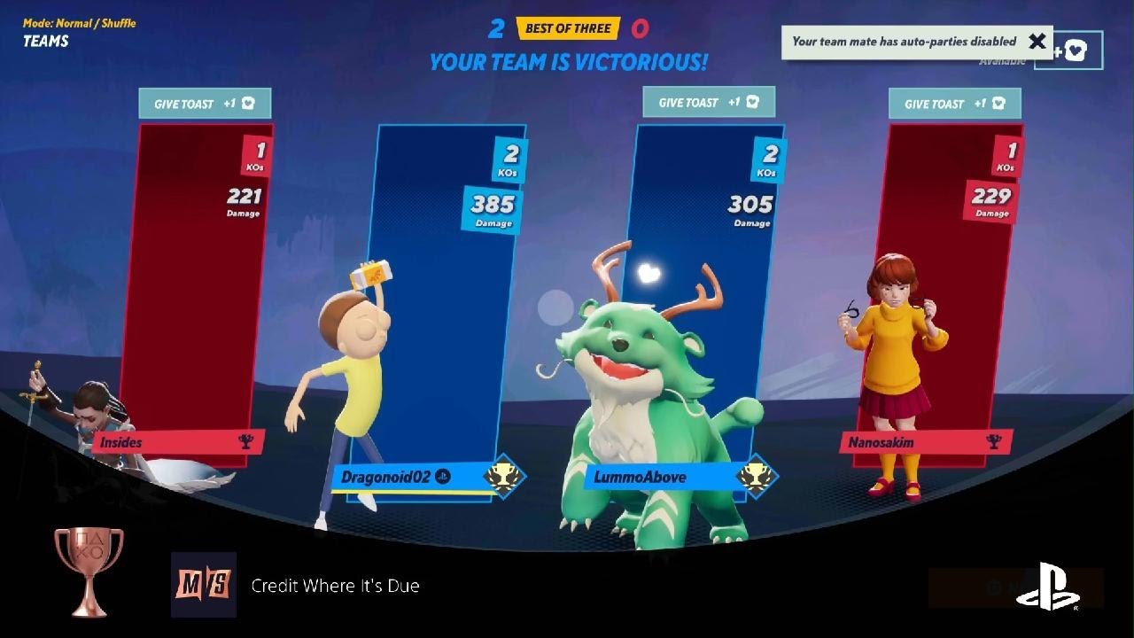 MultiVersus PS5 Credit Where It's Due Trophy