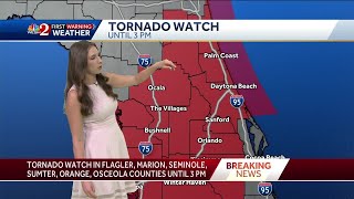 First Warning Weather Day: Tornado watch issued for parts of Central Florida