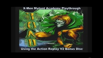 X-Men Mutant Academy 1 Toad Playthrough using the Action Replay V2 Ps2 Bonus Disc for Ps1 :D #Ps1