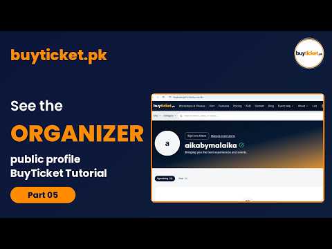 BuyTicket.pk | Organizer Public Profile Tutorial | Part 05