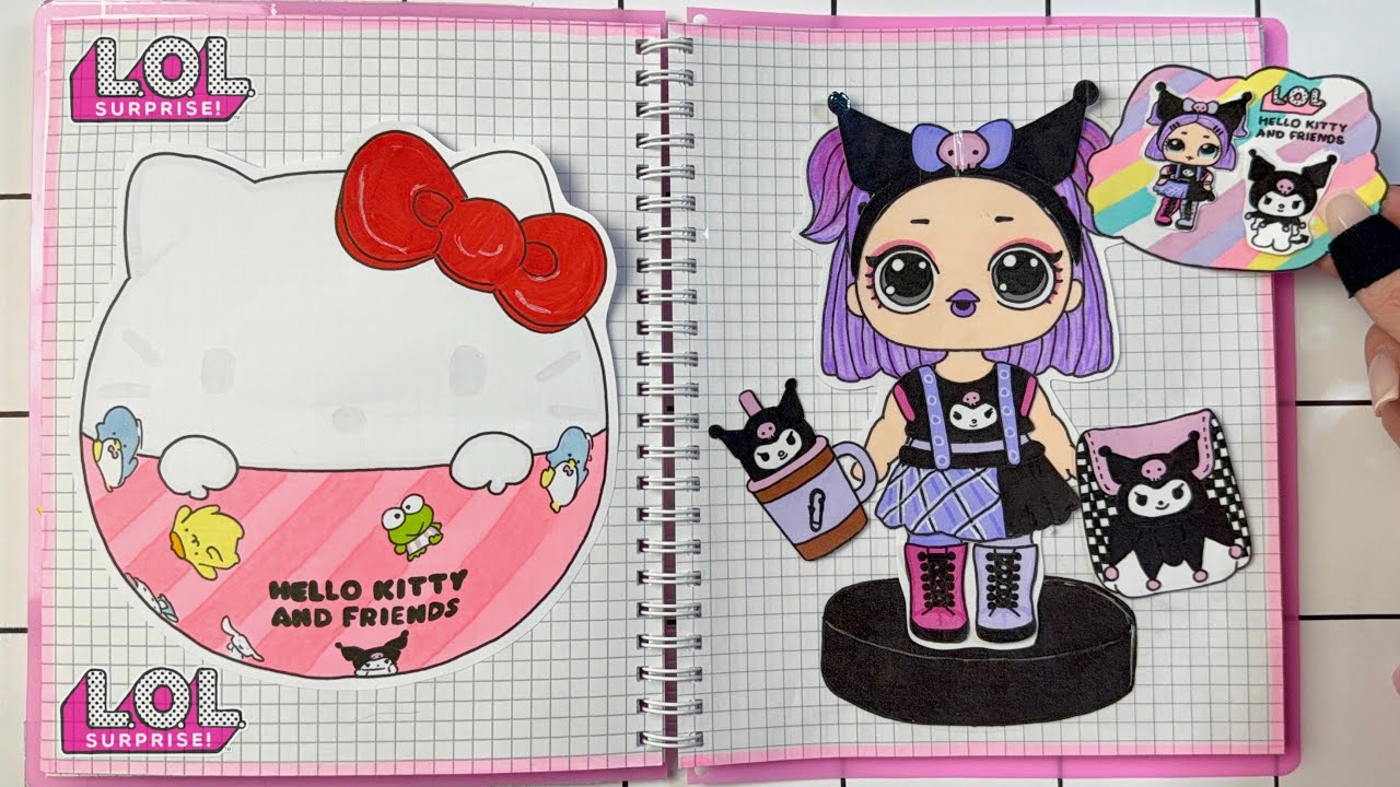 🌸paper diy🌸 LOL SURPRISE 🐈‍⬛ HELLO KITTY and friends 🎀 쿠로미 서프라이즈 asmr 종이놀이