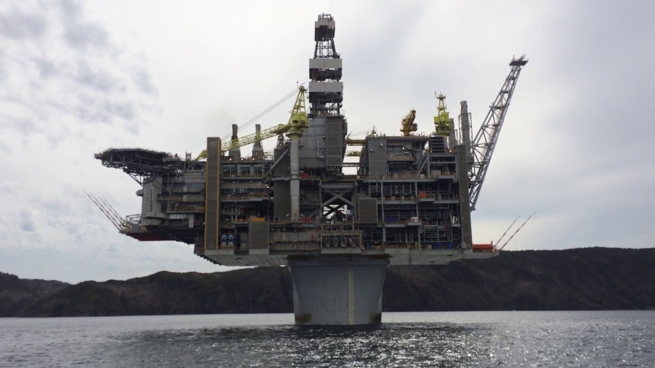 Exxon Mobil's Hebron, oil rig gravity based structure YouTube