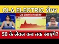 Ola electric share 50 के लेवल कब तक आएंगे?, ola electric share latest news, anelysis, target