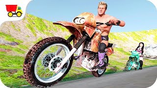 Bike Racing Games - WWE Wrestlers Moto Stunts Racer - Gameplay Android free games screenshot 3
