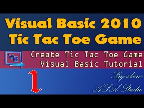 Visual Basic 2010 Tutorial, Create Tic Tac Toe Game, 1, Concept and Button Function