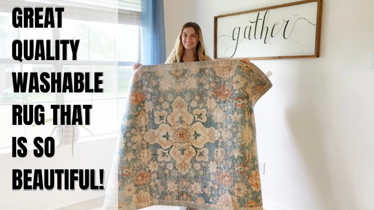Washable Rug Showcase | Vintage Floor Mat Indoor Rug Review | Non Slip Kids and Pet-Friendly Living