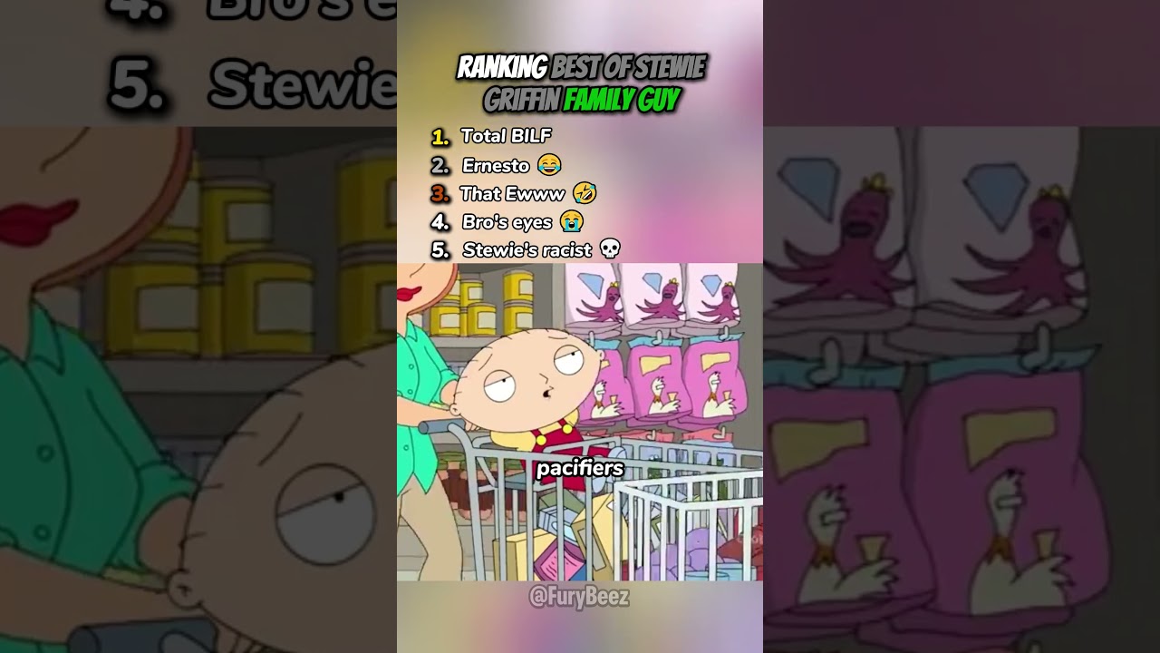 Ranking Best of Stewie Griffin in Family Guy 😭