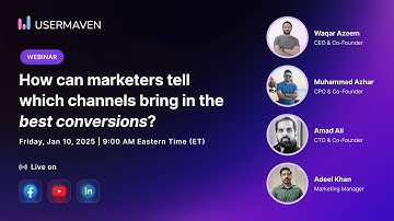[WEBINAR] How can marketers tell which channels bring in the best conversions | Usermaven analytics