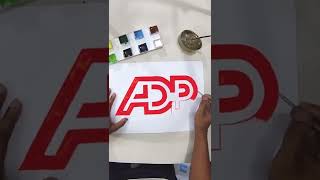 How to draw the ADP logo #ADP #shorts
