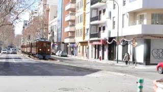 Palma de Mallorca 4k Tren de Soller por la zona de Eusebio Estada.