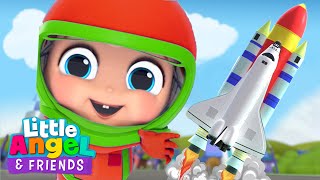 Astronaut Song | Baby John Series | Little Angel And Friends Kid Songs