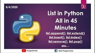 List of Python|| All in 45 Minutes