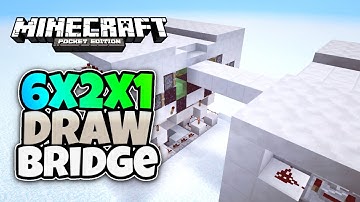 MCPE 6X2X1 DRAW BRIDGE TUTORIAL - FIRST ON MCPE - MCPE 0.16.0 - WavePlayz