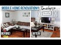 MOBILE HOME RENOVATION TIMELAPSE | LIVING ROOM MAKEOVER W/ BEFORE & AFTER!