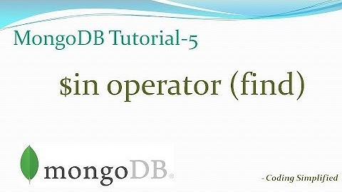 MongoDB Tutorial - 5: $in operator (find these values in db for a field)