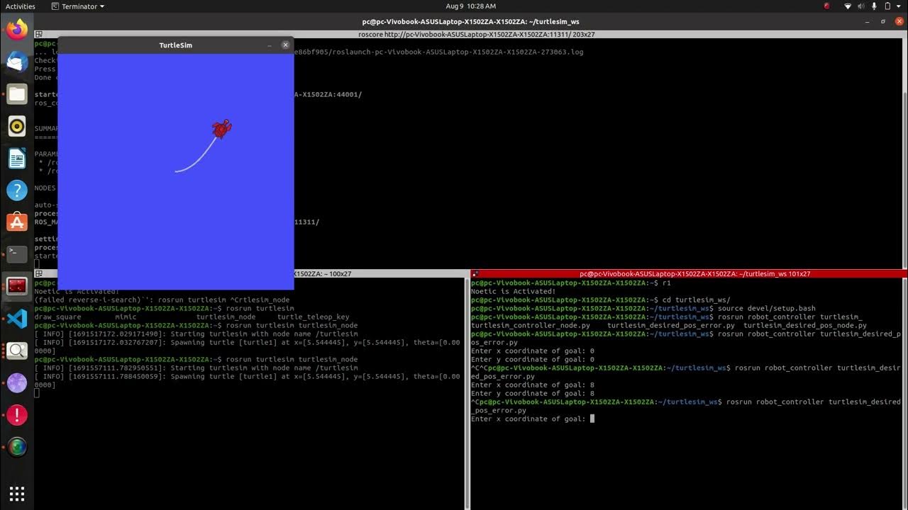 GO To goal Turtlesim YouTube