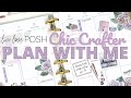 Classic vertical plan with me  chic crafter live love posh  happy planner spread  mojo jojo plans