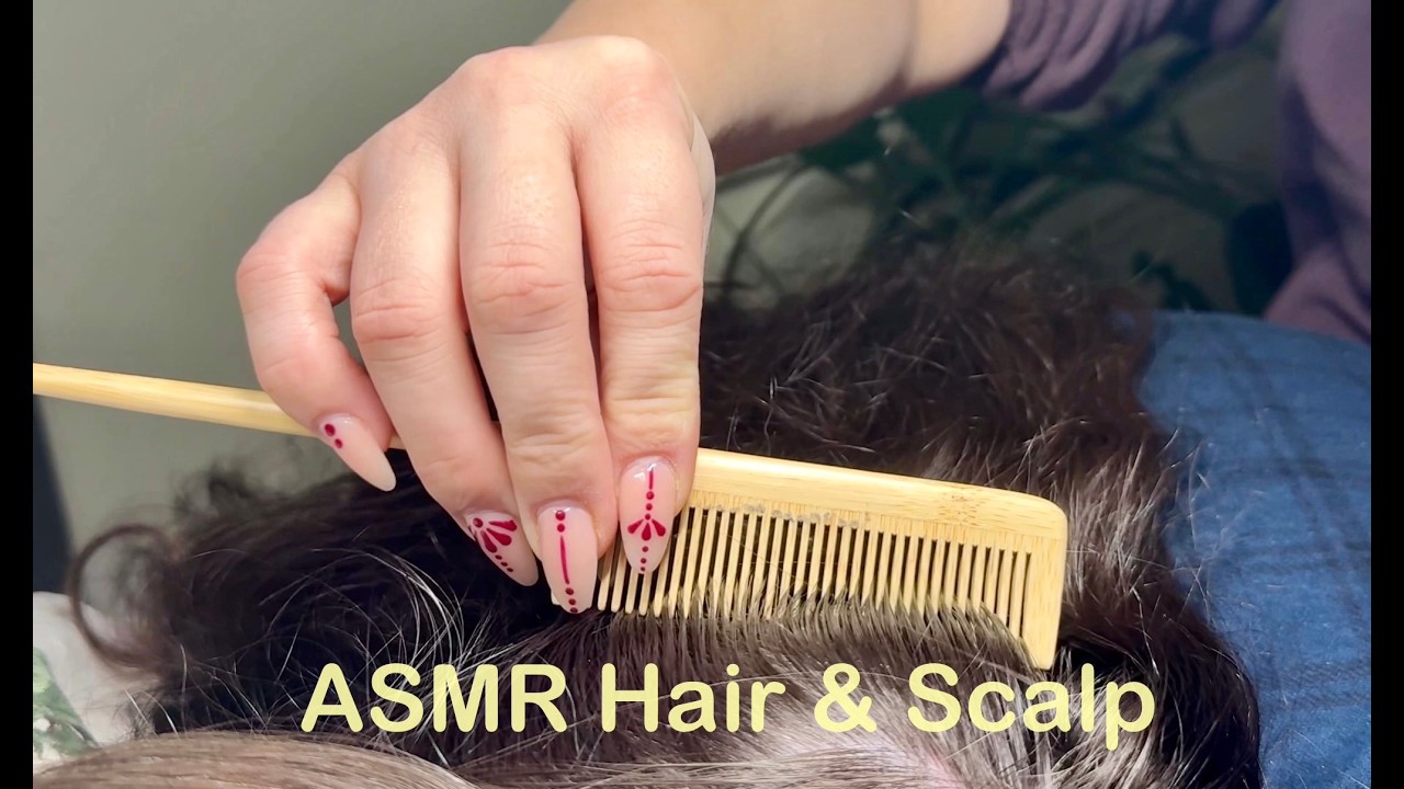 ASMR Wooden Hair Tools & Scalp Sounds for Deep Sleep (No Talking)