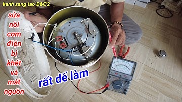 sửa nồi cơm điện nấu bị khét và mất nguồn
